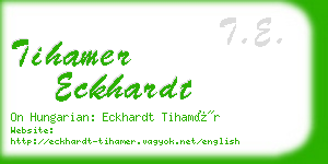 tihamer eckhardt business card